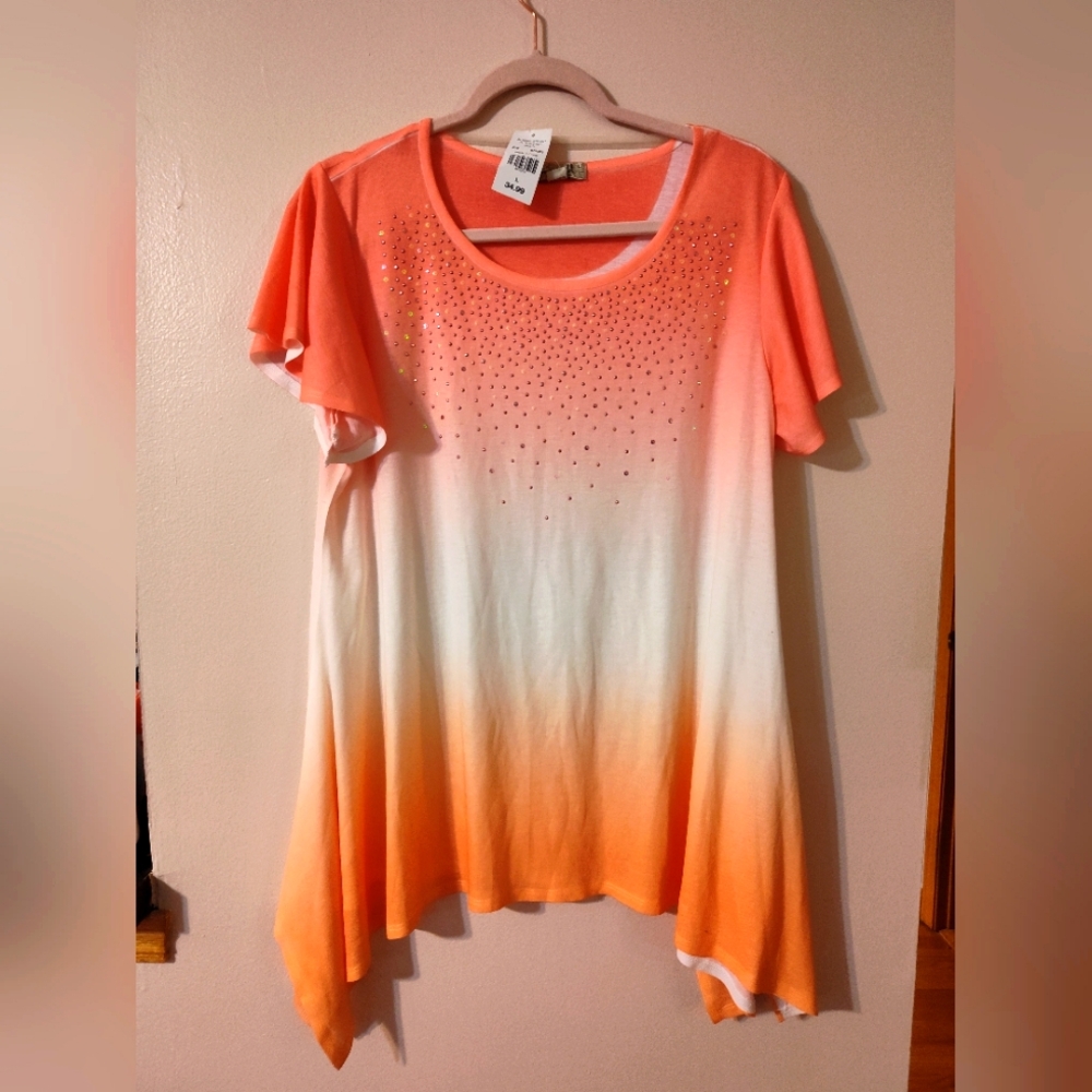 Women's tunic sunset with gems size Large